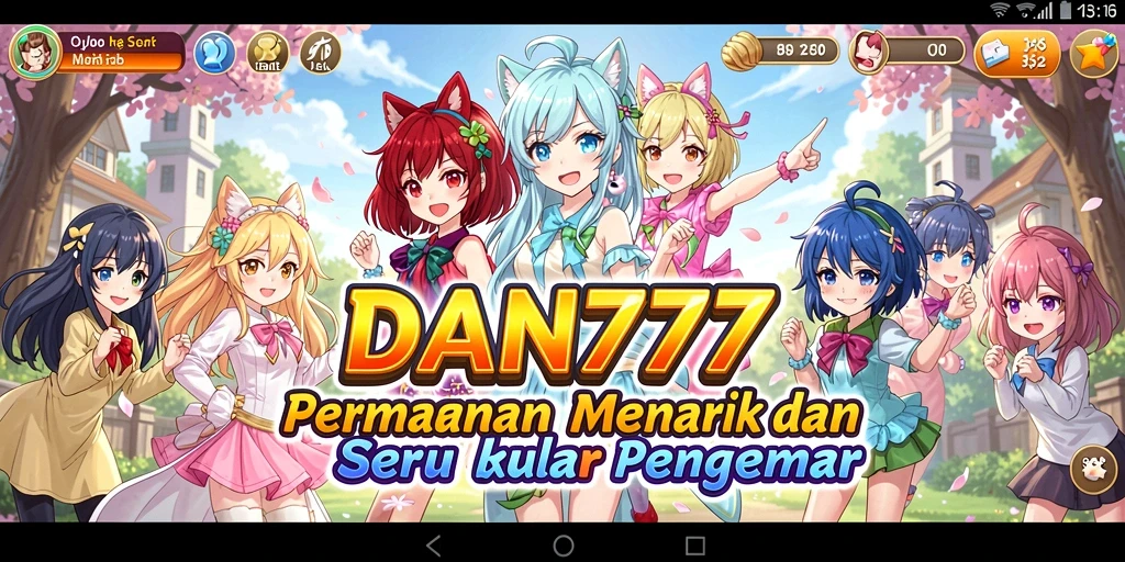 Screenshot gameplay DAN777 menunjukkan pertarungan karakter anime yang seru.
