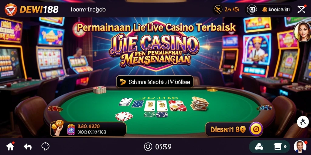 Tampilan gameplay Live Casino yang menarik di DEWI188.