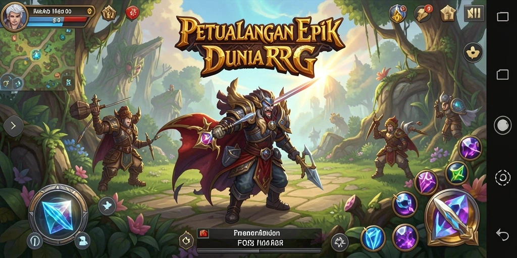 Tampilan gameplay F08 yang penuh aksi dan petualangan RPG.