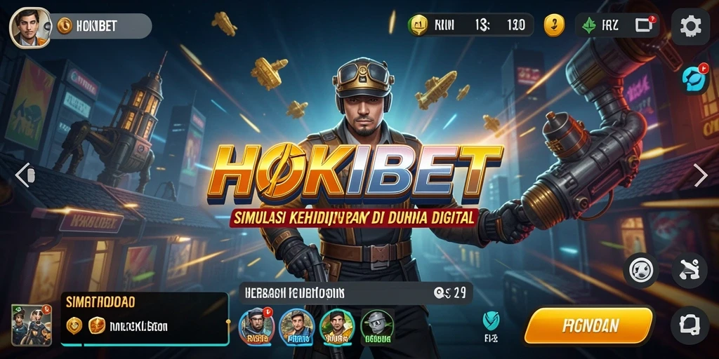 Tampilan gameplay menakjubkan dari HOKIBET dengan berbagai fitur simulasi.