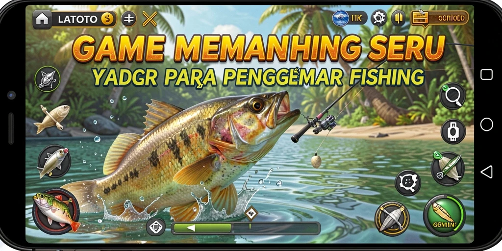 Menampilkan ikan-ikan besar yang diambil dari laut dalam game LATOTO.