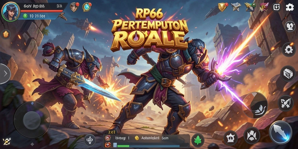 Tangkapan layar gameplay RP66 yang penuh aksi Battle Royale.