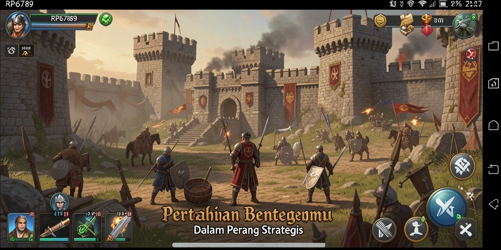 Tampilan menarik dari gameplay strategi Tower Defense RP6789.