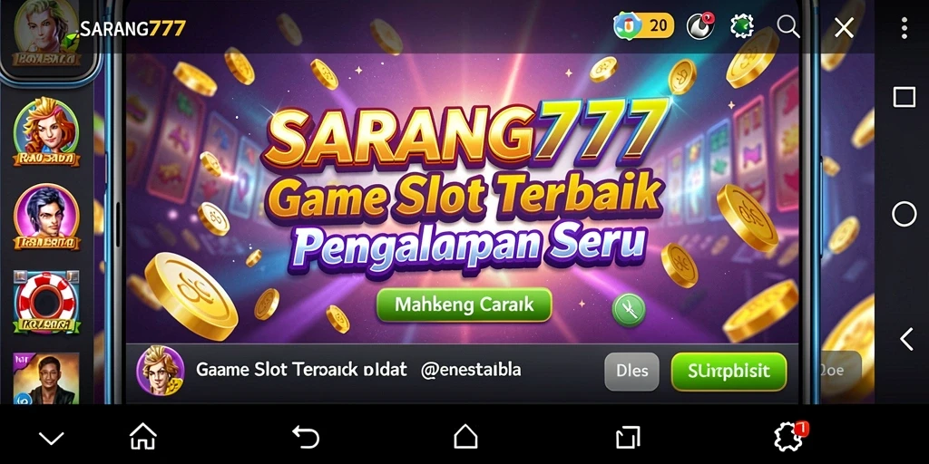 Screenshot gameplay SARANG777 yang menampilkan slot dengan tema menarik.